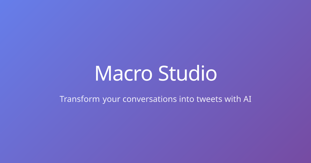 Macro Studio